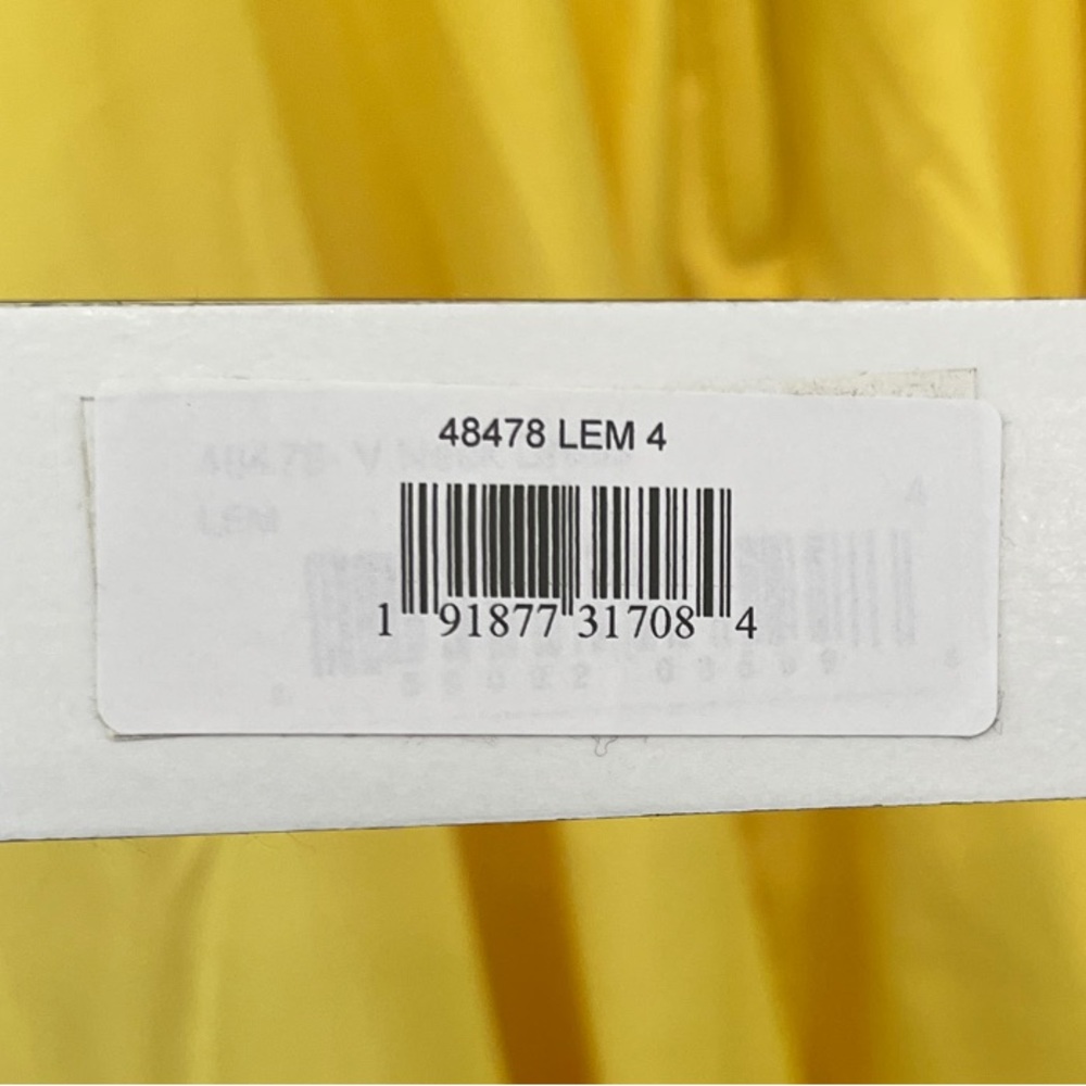 Ieena for Mac Duggar Yellow V-Neck Fit & Flare Dress - Picture 7 of 7